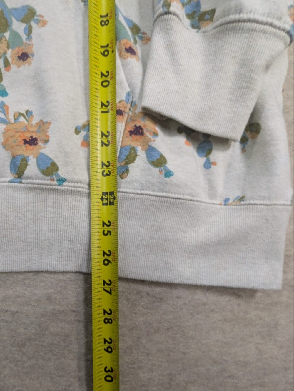 Ariat Floral Logo Hoodie Cream Light Blue Peach Comfortable Sweatshirt Size 3X - Picture 5 of 10